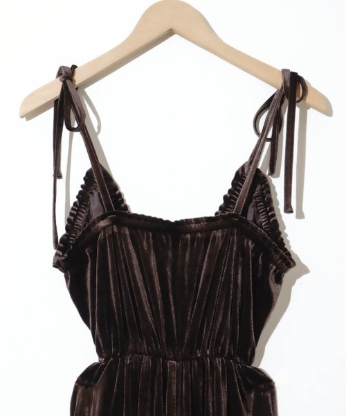 【セール】2wayベロアロンパース（つなぎ/オールインワン）｜flower（フラワー）