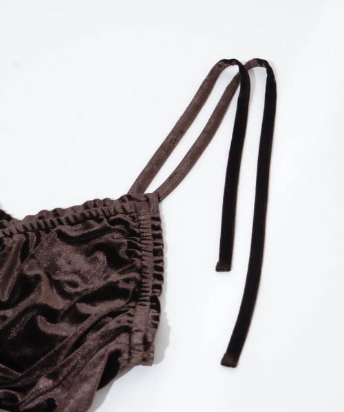 flower（フラワー）の「2wayベロアロンパース（つなぎ/オールインワン・レディース・ブラック/ブラウン・FREE）」の9枚目の写真