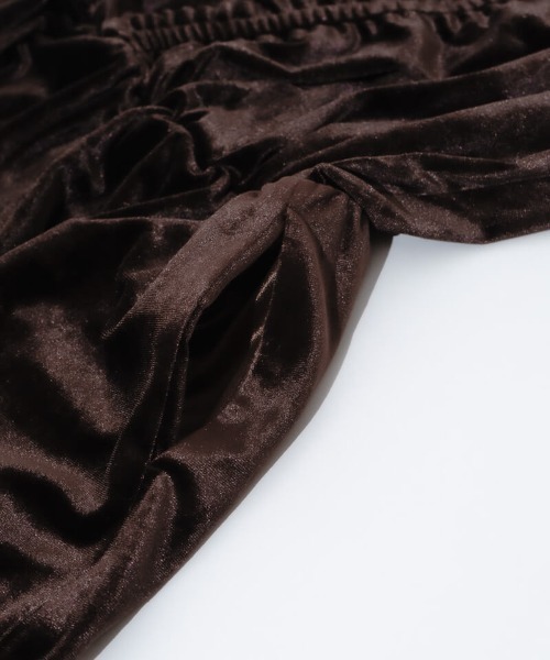 flower（フラワー）の「2wayベロアロンパース（つなぎ/オールインワン・レディース・ブラック/ブラウン・FREE）」の10枚目の写真