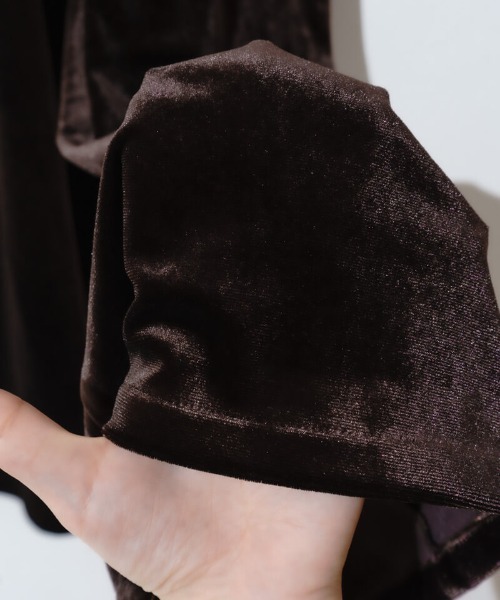 flower（フラワー）の「2wayベロアロンパース（つなぎ/オールインワン・レディース・ブラック/ブラウン・FREE）」の14枚目の写真