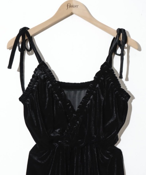 flower（フラワー）の「2wayベロアロンパース（つなぎ/オールインワン・レディース・ブラック/ブラウン・FREE）」の16枚目の写真