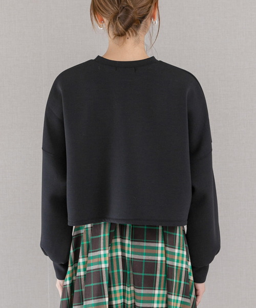 URBAN RESEARCH ROSSO WOMEN（アーバンリサーチ　ロッソ）の「エアーダンボールショートプルオーバー（Tシャツ/カットソー・レディース・ブラック/ホワイト・FREE）」の8枚目の写真