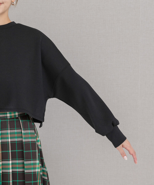 URBAN RESEARCH ROSSO WOMEN（アーバンリサーチ　ロッソ）の「エアーダンボールショートプルオーバー（Tシャツ/カットソー・レディース・ブラック/ホワイト・FREE）」の10枚目の写真