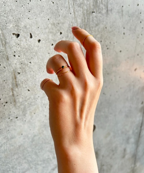 ciite' surgical stainless（シーテサージカルステンレス）の「【 金属アレルギー対応 】 ナロウ リング 4セット サージカルステンレス（リング・レディース・クリア/レッド/グリーン・FREE）」の10枚目の写真