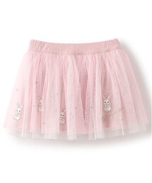 mezzo piano（メゾピアノ）の「どうぶつ刺しゅう　チュールフリルスカパン（スカート・キッズ）」