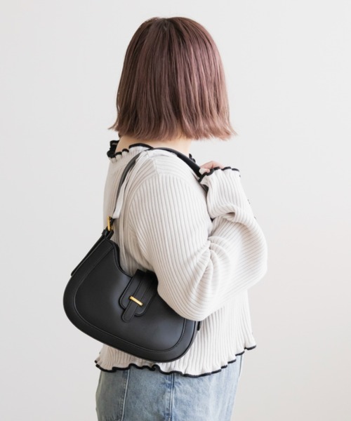 CLETTE（クレット）の「配色使いリボン付きリブニット（ニット/セーター・レディース・グリーン/グレイッシュベージュ/ブラック・LL/3L/4L）」の14枚目の写真