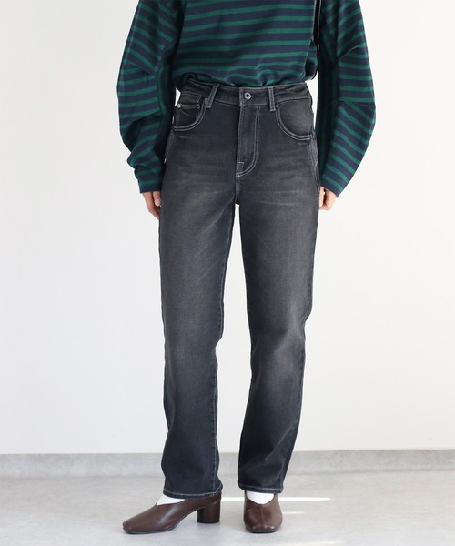 cepo（セポ）の「スフレイージークロップドデニムパンツ（デニムパンツ・レディース・ブラック/ワンウォッシュ/ブルー系2・S/M/L）」の11枚目の写真