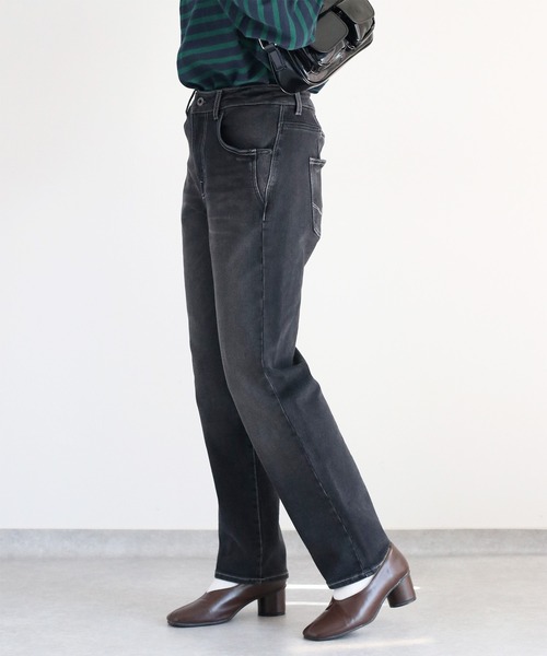 cepo（セポ）の「スフレイージークロップドデニムパンツ（デニムパンツ・レディース・ブラック/ワンウォッシュ/ブルー系2・S/M/L）」の8枚目の写真