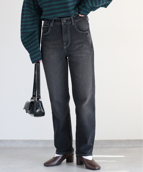 cepo（セポ）の「スフレイージークロップドデニムパンツ（デニムパンツ・レディース・ブラック/ワンウォッシュ/ブルー系2・S/M/L）」の7枚目の写真