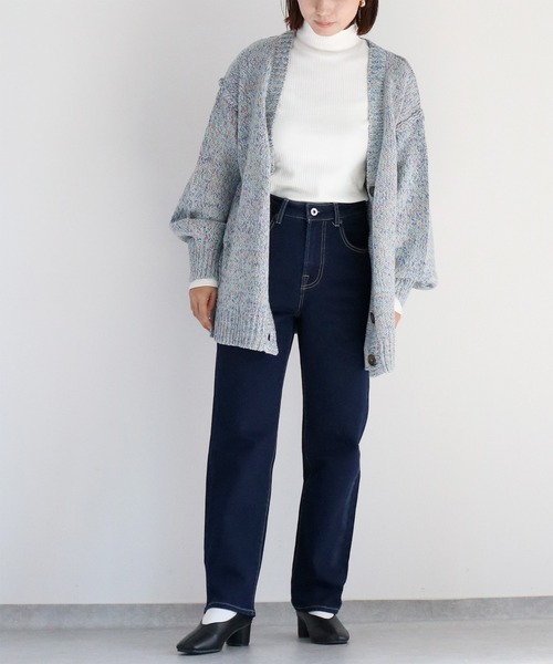 cepo（セポ）の「スフレイージークロップドデニムパンツ（デニムパンツ・レディース・ブラック/ワンウォッシュ/ブルー系2・S/M/L）」の4枚目の写真