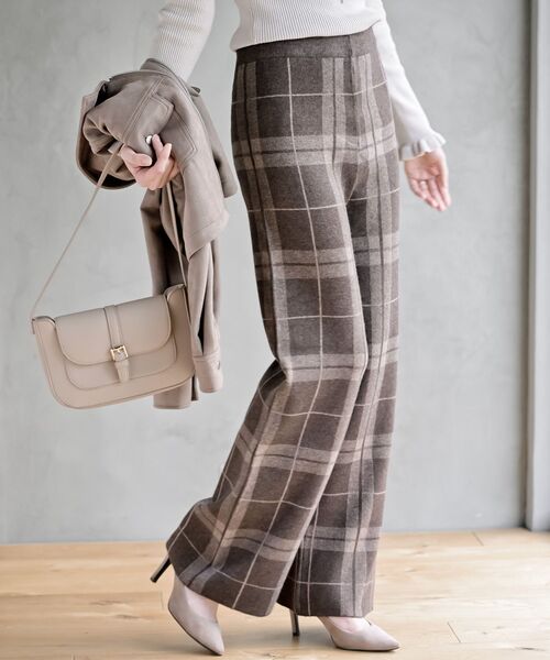 rps(アールピーエス)の「ニットイージーパンツ(その他パンツ・レディース・アイボリー/ブラック/ブラック系その他2/ブラウン/ダークブラウン・フリー)」の5枚目の写真