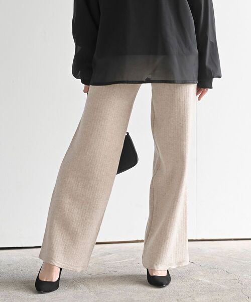 rps(アールピーエス)の「ニットイージーパンツ(その他パンツ・レディース・アイボリー/ブラック/ブラック系その他2/ブラウン/ダークブラウン・フリー)」の2枚目の写真