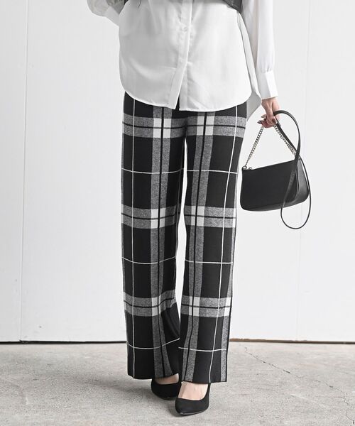 rps(アールピーエス)の「ニットイージーパンツ(その他パンツ・レディース・アイボリー/ブラック/ブラック系その他2/ブラウン/ダークブラウン・フリー)」の4枚目の写真