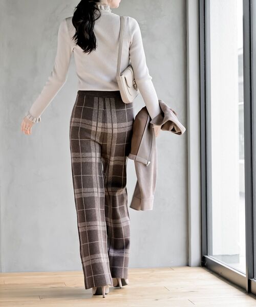 rps(アールピーエス)の「ニットイージーパンツ(その他パンツ・レディース・アイボリー/ブラック/ブラック系その他2/ブラウン/ダークブラウン・フリー)」の8枚目の写真