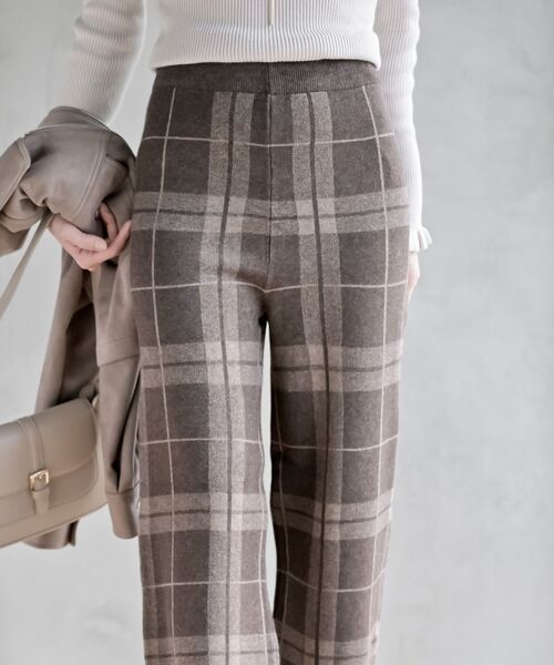 rps(アールピーエス)の「ニットイージーパンツ(その他パンツ・レディース・アイボリー/ブラック/ブラック系その他2/ブラウン/ダークブラウン・フリー)」の9枚目の写真