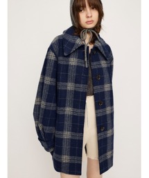 OVER MIDI CHECK COAT オーバー ミディ チェック コート
