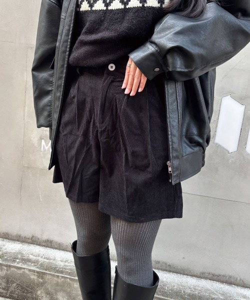 CORNERS（コーナーズ）の「コーデュロイショートパンツ（その他パンツ・レディース・ブラウン/アイボリー/ブラック・M）」の16枚目の写真