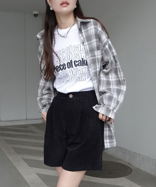 CORNERS（コーナーズ）の「コーデュロイショートパンツ（その他パンツ・レディース・ブラウン/アイボリー/ブラック・M）」の15枚目の写真