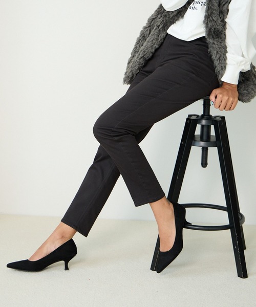 BAYFLOW（ベイフロー）の「[あったか♪ストレッチ入り]裏起毛コンフォートウォームパンツ（その他パンツ・レディース・オフホワイト/ブラック/キャメル/パープル・MEDIUM/LARGE/SMALL）」の22枚目の写真