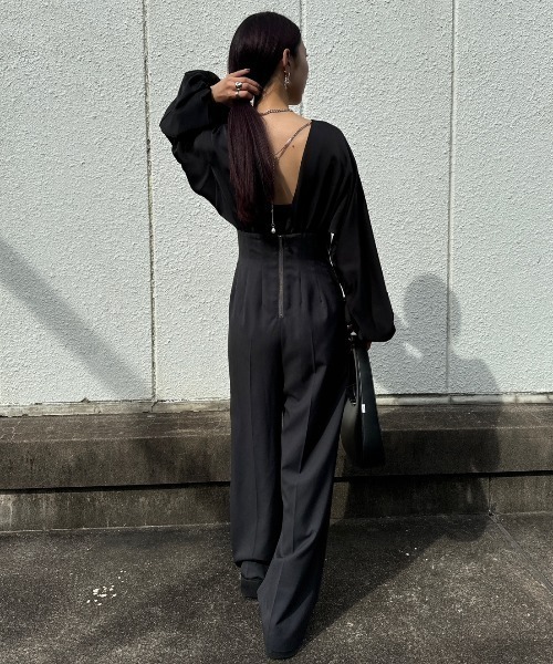 JOSE MOON（ジョゼムーン）の「SATIN TWILL JUMP SUITS/サテン
