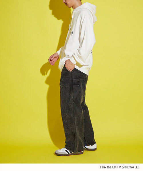 CIAOPANIC（チャオパニック）の「【FELIX THE CAT/フィリックス・ザ・キャット】ロゴフーディー（Tシャツ/カットソー・レディース・ブラック/アイボリー/オレンジ・FREE）」の11枚目の写真