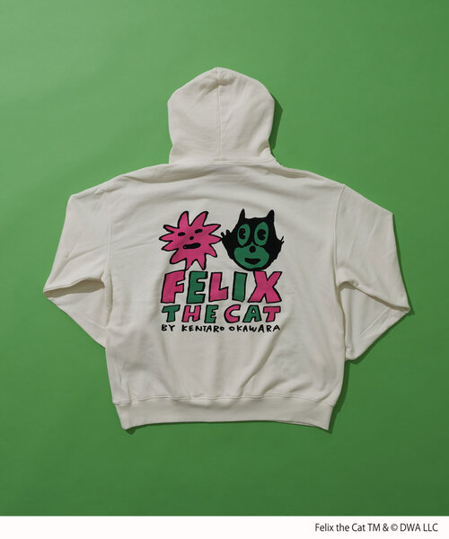 CIAOPANIC（チャオパニック）の「【FELIX THE CAT/フィリックス・ザ・キャット】ロゴフーディー（Tシャツ/カットソー・レディース・ブラック/アイボリー/オレンジ・FREE）」の14枚目の写真