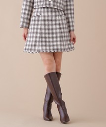 JILL by JILL STUART | ◇ラメツイードチェックフリンジミニスカート(スカート)