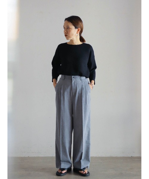 FIL DE FER（フィルデフェール）の「ダウニーシャーリング　クルーネックP/O（Tシャツ/カットソー・レディース・ブルー/ブラック/ホワイト・FREE）」の14枚目の写真