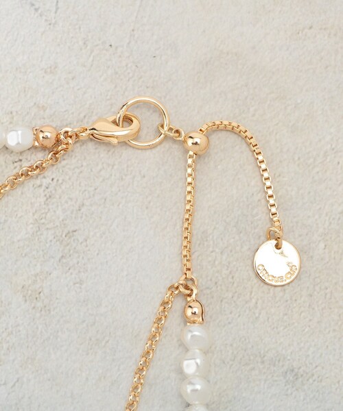 OPAQUE.CLIP（オペークドットクリップ）の「フェイクパール×チェーン2連ネックレス（ネックレス・レディース・シルバー/ゴールド・00）」の6枚目の写真