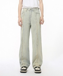 CORPUS TOKYO | フリンジセンターラインデニム(デニムパンツ)