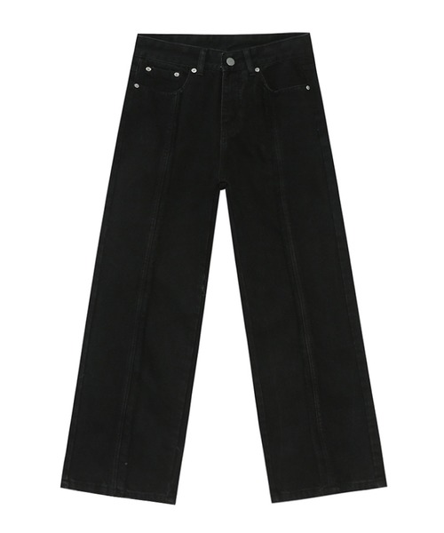 CORPUS TOKYO（コーパス トーキョー）の「フリンジセンターラインデニム（デニムパンツ・メンズ・ライトインディゴブルー/ブラック/ブルー・1/2/3/4）」の6枚目の写真