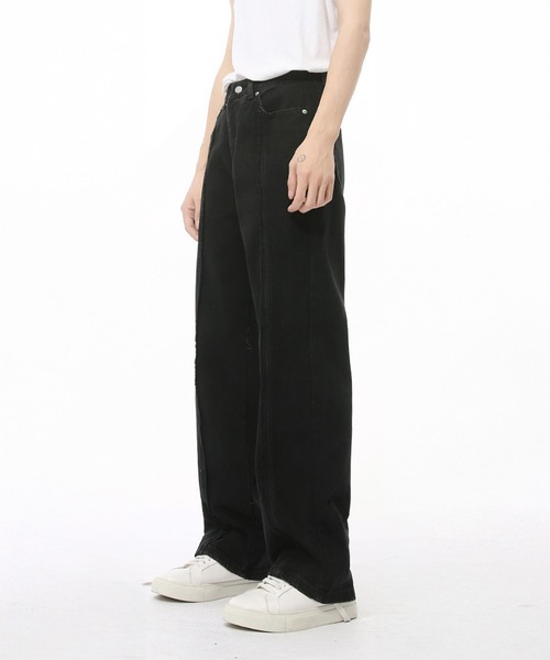 CORPUS TOKYO（コーパス トーキョー）の「フリンジセンターラインデニム（デニムパンツ・メンズ・ライトインディゴブルー/ブラック/ブルー・1/2/3/4）」の17枚目の写真