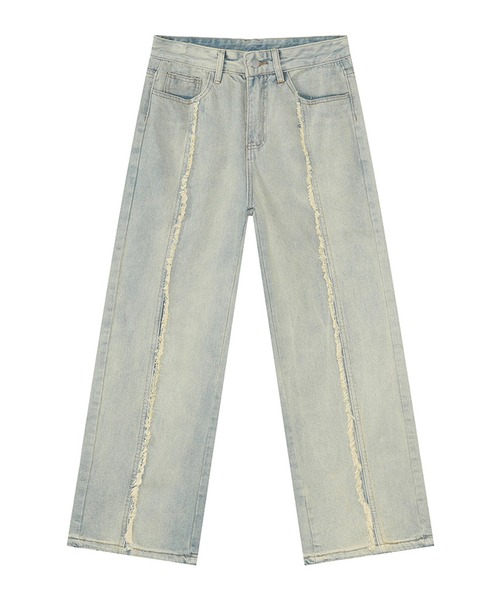 CORPUS TOKYO（コーパス トーキョー）の「フリンジセンターラインデニム（デニムパンツ・メンズ・ライトインディゴブルー/ブラック/ブルー・1/2/3/4）」の5枚目の写真