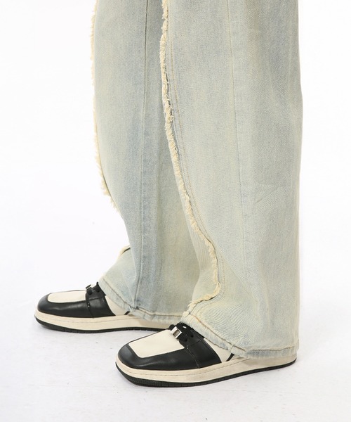 CORPUS TOKYO（コーパス トーキョー）の「フリンジセンターラインデニム（デニムパンツ・メンズ・ライトインディゴブルー/ブラック/ブルー・1/2/3/4）」の15枚目の写真