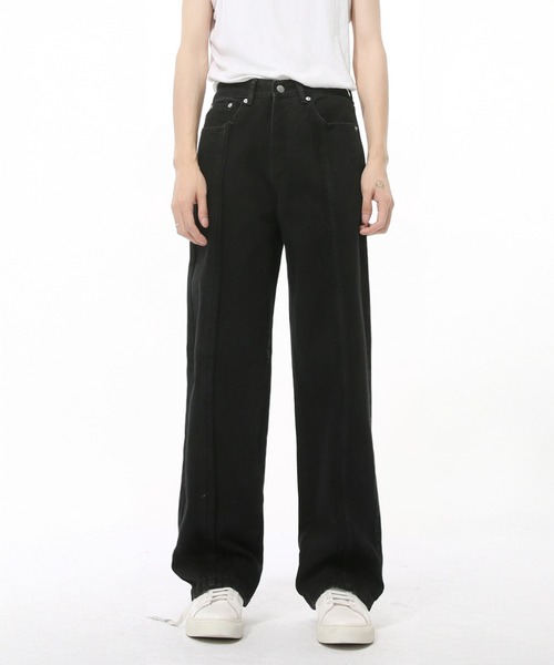 CORPUS TOKYO（コーパス トーキョー）の「フリンジセンターラインデニム（デニムパンツ・メンズ・ライトインディゴブルー/ブラック/ブルー・1/2/3/4）」の16枚目の写真