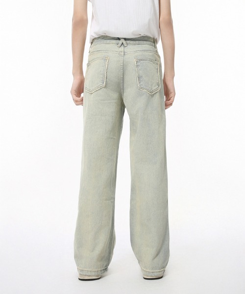 CORPUS TOKYO（コーパス トーキョー）の「フリンジセンターラインデニム（デニムパンツ・メンズ・ライトインディゴブルー/ブラック/ブルー・1/2/3/4）」の14枚目の写真