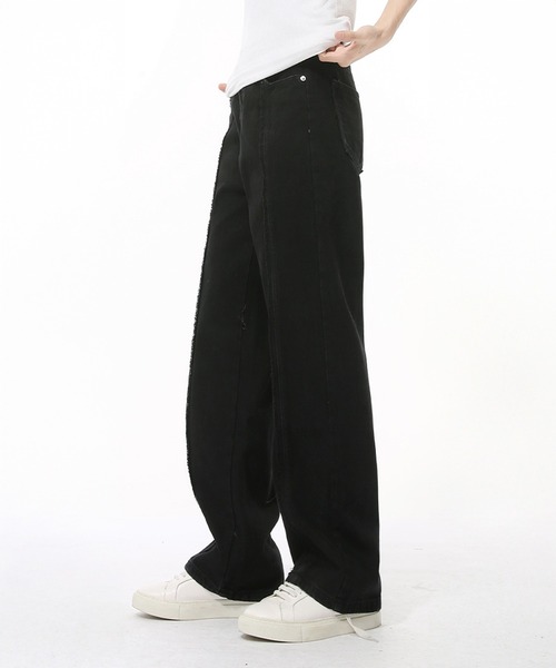 CORPUS TOKYO（コーパス トーキョー）の「フリンジセンターラインデニム（デニムパンツ・メンズ・ライトインディゴブルー/ブラック/ブルー・1/2/3/4）」の18枚目の写真