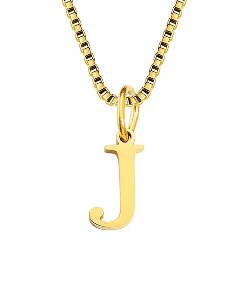 BROTHERHOOD（ブラザーフッド）の「【earyear】Block Letter Initial Charm Necklace 「Gold：サージカルステンレス316L+14Kメッキ」（ネックレス・レディース・K/B/A/W/V/Z/Y/C/J/O/N/M/R/Q/P/U/T/S/X/F/E/D/I/H/G/L・FREE）」の10枚目の写真