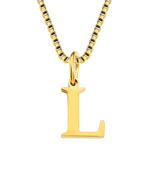 BROTHERHOOD（ブラザーフッド）の「【earyear】Block Letter Initial Charm Necklace 「Gold：サージカルステンレス316L+14Kメッキ」（ネックレス・レディース・K/B/A/W/V/Z/Y/C/J/O/N/M/R/Q/P/U/T/S/X/F/E/D/I/H/G/L・FREE）」の12枚目の写真