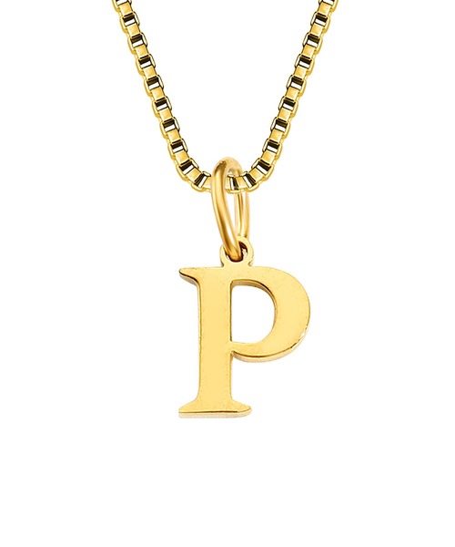 BROTHERHOOD（ブラザーフッド）の「【earyear】Block Letter Initial Charm Necklace 「Gold：サージカルステンレス316L+14Kメッキ」（ネックレス・レディース・K/B/A/W/V/Z/Y/C/J/O/N/M/R/Q/P/U/T/S/X/F/E/D/I/H/G/L・FREE）」の16枚目の写真