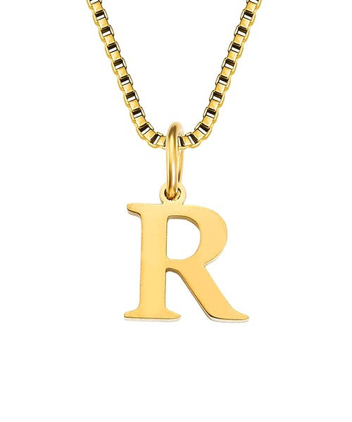 BROTHERHOOD（ブラザーフッド）の「【earyear】Block Letter Initial Charm Necklace 「Gold：サージカルステンレス316L+14Kメッキ」（ネックレス・レディース・K/B/A/W/V/Z/Y/C/J/O/N/M/R/Q/P/U/T/S/X/F/E/D/I/H/G/L・FREE）」の18枚目の写真
