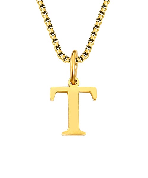 BROTHERHOOD（ブラザーフッド）の「【earyear】Block Letter Initial Charm Necklace 「Gold：サージカルステンレス316L+14Kメッキ」（ネックレス・レディース・K/B/A/W/V/Z/Y/C/J/O/N/M/R/Q/P/U/T/S/X/F/E/D/I/H/G/L・FREE）」の20枚目の写真