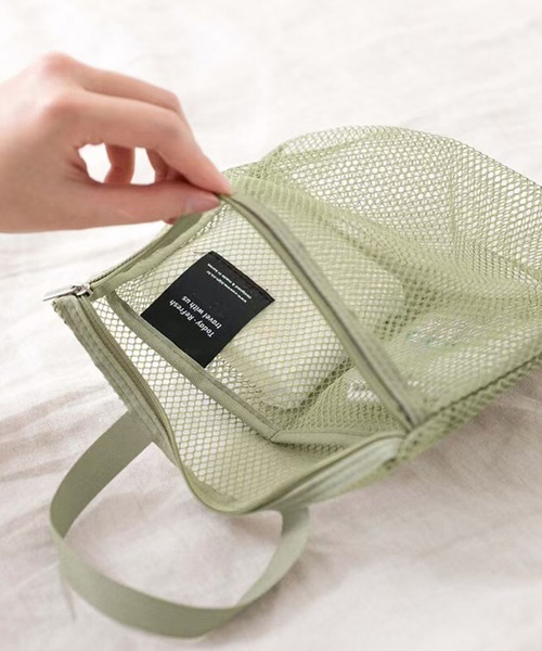 CALIFORNIA OUTFITTERS（カリフォルニア アウトフィッターズ）の「3-11E25 トラベル メッシュ ハンドバッグ ポーチ 旅行 ジム サウナ（バス/トイレグッズ・レディース・ネイビー/パープル/ホワイト/グリーン・ONESIZE）」の6枚目の写真