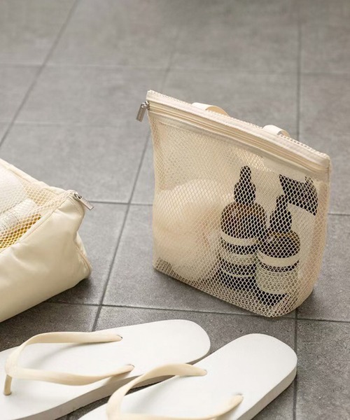 CALIFORNIA OUTFITTERS（カリフォルニア アウトフィッターズ）の「3-11E25 トラベル メッシュ ハンドバッグ ポーチ 旅行 ジム サウナ（バス/トイレグッズ・レディース・ネイビー/パープル/ホワイト/グリーン・ONESIZE）」の10枚目の写真