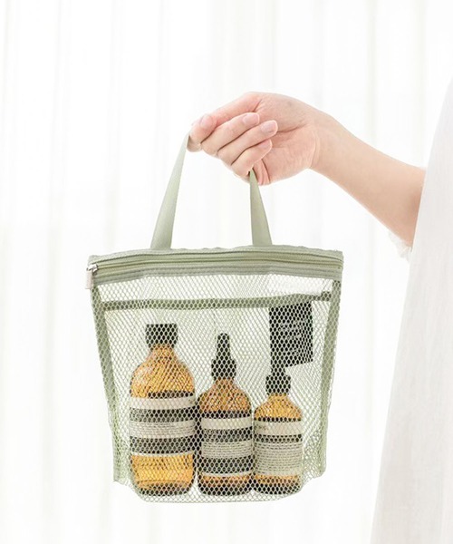 CALIFORNIA OUTFITTERS（カリフォルニア アウトフィッターズ）の「3-11E25 トラベル メッシュ ハンドバッグ ポーチ 旅行 ジム サウナ（バス/トイレグッズ・レディース・ネイビー/パープル/ホワイト/グリーン・ONESIZE）」の14枚目の写真