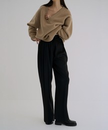 TWO TUCK KNIT TAPERED PANTS（スラックス）｜CLANE（クラネ）の