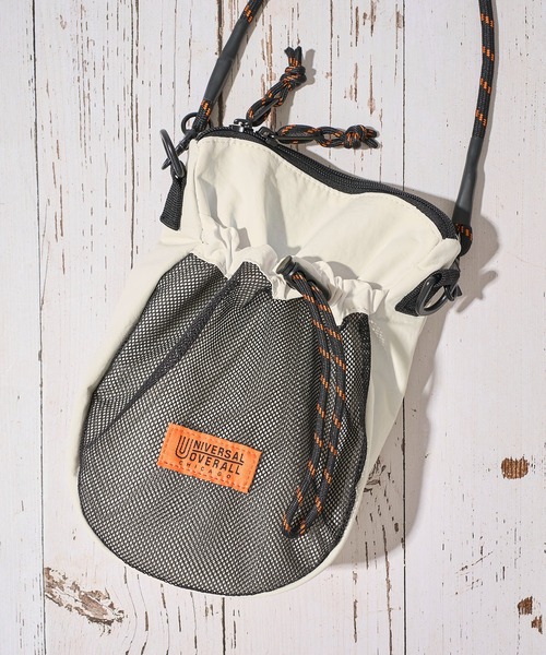 UNIVERSAL OVERALL(ユニバーサルオーバーオール)の「【UNIVERSAL OVERALL】FRONT MESH MINI SHOULDER BAG / フロントメッシュミニショルダーバッグ(ショルダーバッグ・レディース・ブラック/ブルー/レモンイエロー/オレンジ/モカ/ライトグレー/グレイッシュベージュ・FREE)」の6枚目の写真