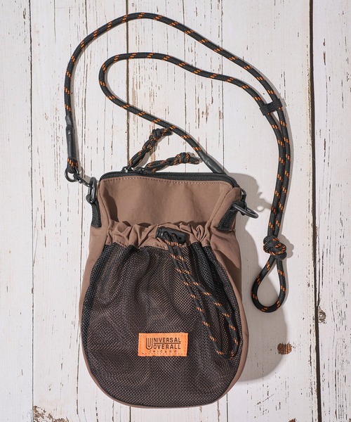 UNIVERSAL OVERALL(ユニバーサルオーバーオール)の「【UNIVERSAL OVERALL】FRONT MESH MINI SHOULDER BAG / フロントメッシュミニショルダーバッグ(ショルダーバッグ・レディース・ブラック/ブルー/レモンイエロー/オレンジ/モカ/ライトグレー/グレイッシュベージュ・FREE)」の10枚目の写真