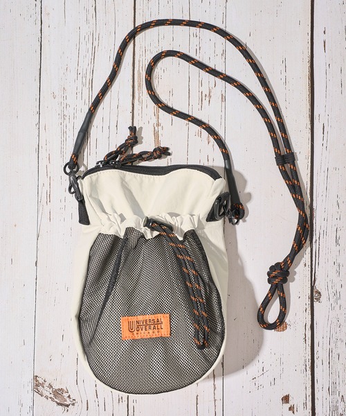UNIVERSAL OVERALL(ユニバーサルオーバーオール)の「【UNIVERSAL OVERALL】FRONT MESH MINI SHOULDER BAG / フロントメッシュミニショルダーバッグ(ショルダーバッグ・レディース・ブラック/ブルー/レモンイエロー/オレンジ/モカ/ライトグレー/グレイッシュベージュ・FREE)」の13枚目の写真