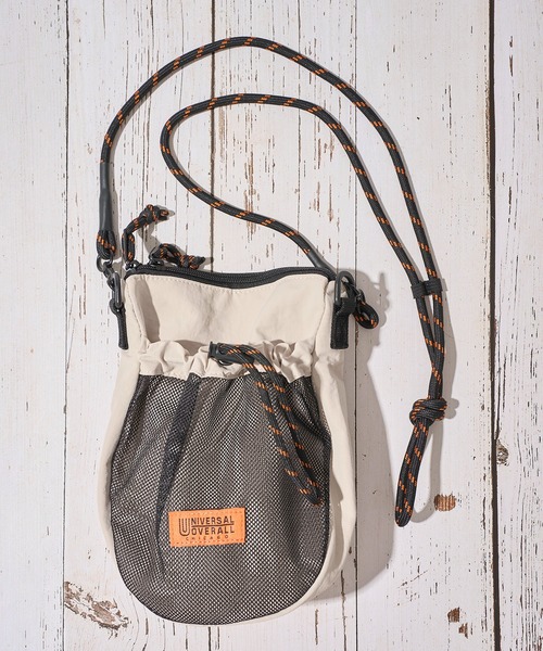 UNIVERSAL OVERALL(ユニバーサルオーバーオール)の「【UNIVERSAL OVERALL】FRONT MESH MINI SHOULDER BAG / フロントメッシュミニショルダーバッグ(ショルダーバッグ・レディース・ブラック/ブルー/レモンイエロー/オレンジ/モカ/ライトグレー/グレイッシュベージュ・FREE)」の11枚目の写真